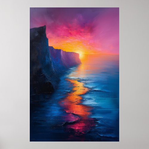  Oceans Embrace Sunset Cliffs Poster