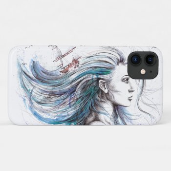 Oceans girl Nautical Surreal Watercolor art Case-Mate iPhone Case