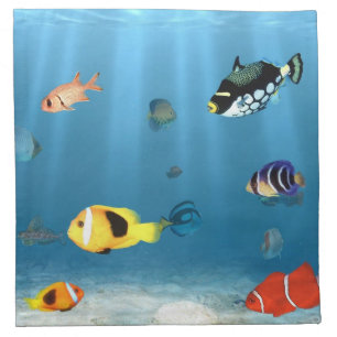 Oceans Of Fish Cloth Napkin