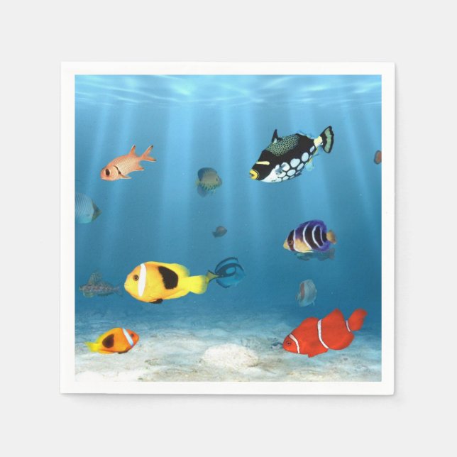 Oceans Of Fish Napkins (Front)
