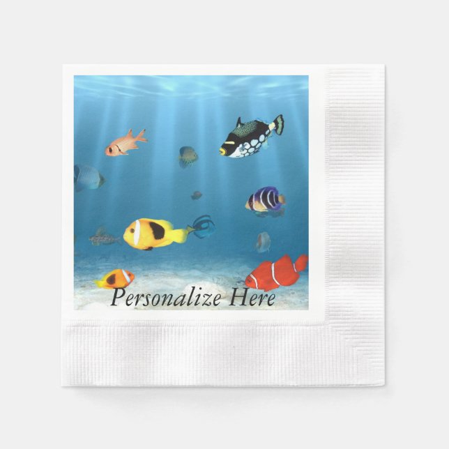 Oceans Of Fish Napkins (Front)