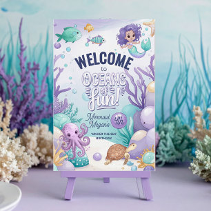 Oceans of Fun Mermaid Welcome V1 ID1142 Foam Board