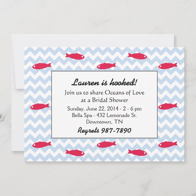 Oceans of Love Bridal Shower Invites (Front)