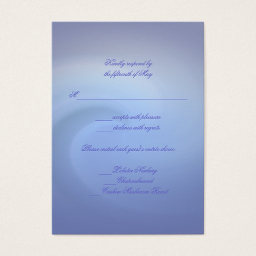 Customizable Oceans of Love RSVP Card Business Cards