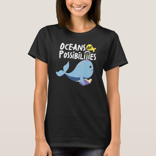 Oceans Of Possibilities Sea Animal Summer Reading  T-Shirt (Front)