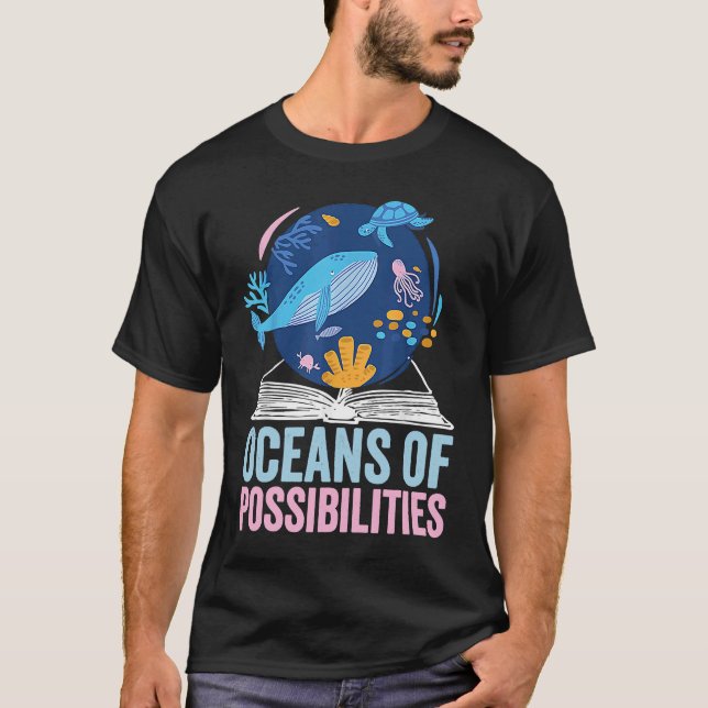 Oceans of Possibilities Summer Reading 2023 Librar T-Shirt (Front)