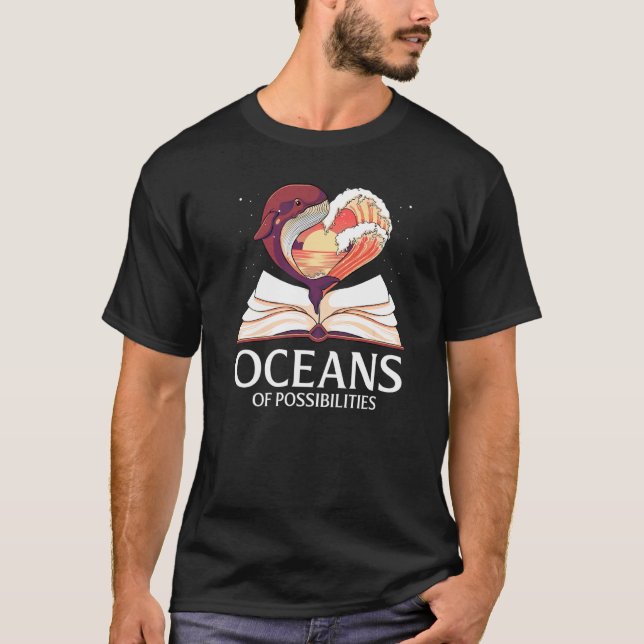 Oceans Of Possibilities Summer Reading Librarian B T-Shirt (Front)