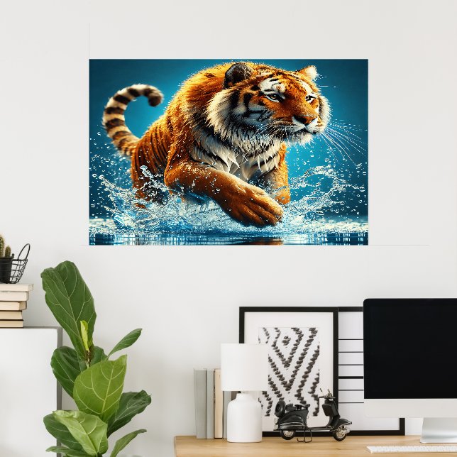  Ocean's Roar, Tiger's Run Poster (Home Office)