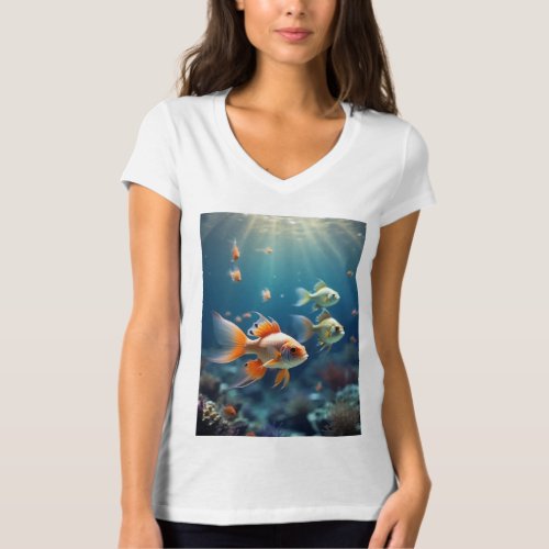Oceans Serenity Small Beautiful Fish Girls T_Sh T_Shirt