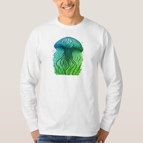 Oceans Silent Majesty Pale Ink Jellyfish Tee