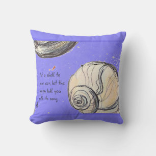 Ocean's Song Shells Throw Pillow