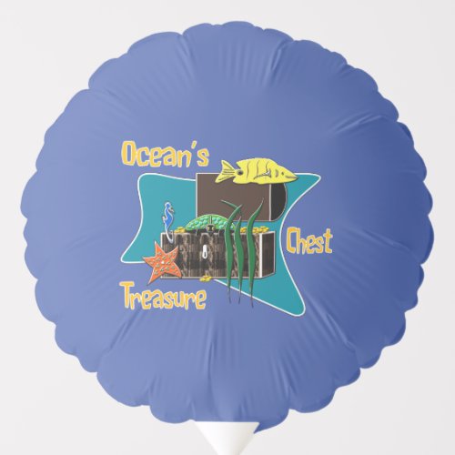 Oceans treasure chest balloon