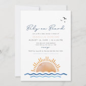 OCEANSIDE Beach Baby on Board Baby Shower Invitation (Front)