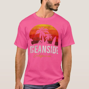 Oceanside Beach California Palms Vacation Surf Sun T-Shirt