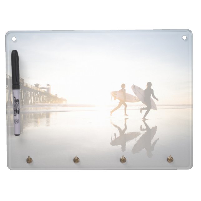 Oceanside Beach Dry Erase Board With Keychain Holder (Front)