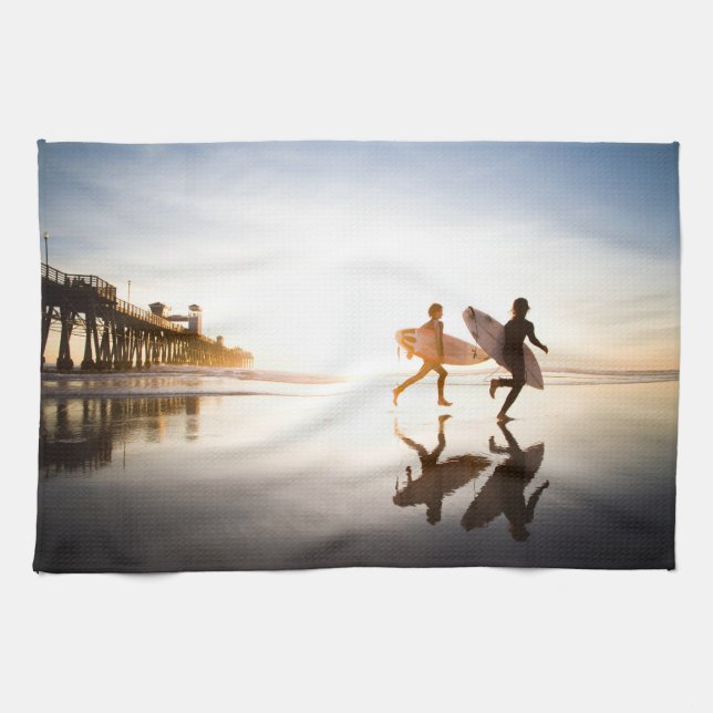 Oceanside Beach Kitchen Towel (Horizontal)