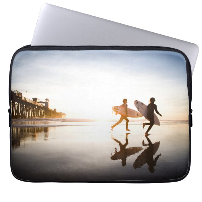 Oceanside Beach Laptop Sleeve (Front)