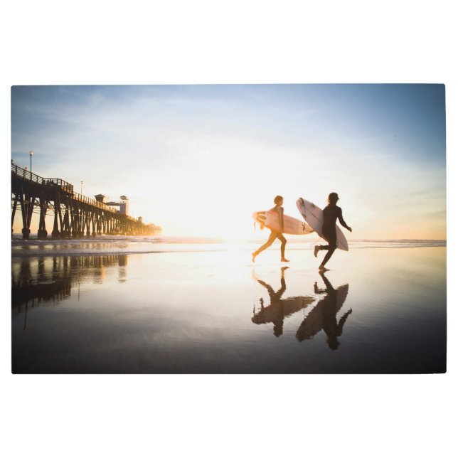 Oceanside Beach Metal Print (Front)