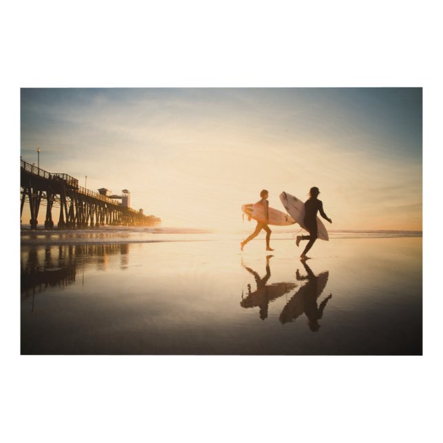 Oceanside Beach Wood Wall Art (Front)