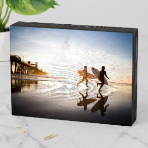 Oceanside Beach Wooden Box Sign