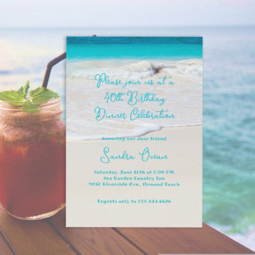 Oceanside Birthday Party Invitation
