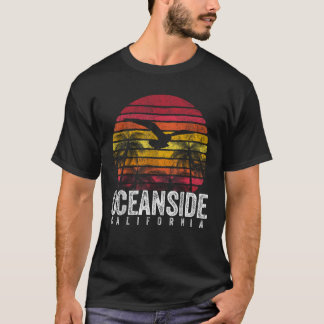 Oceanside California CA Vintage Retro Distressed S T-Shirt