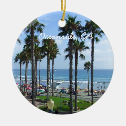 Oceanside California Ceramic Ornament