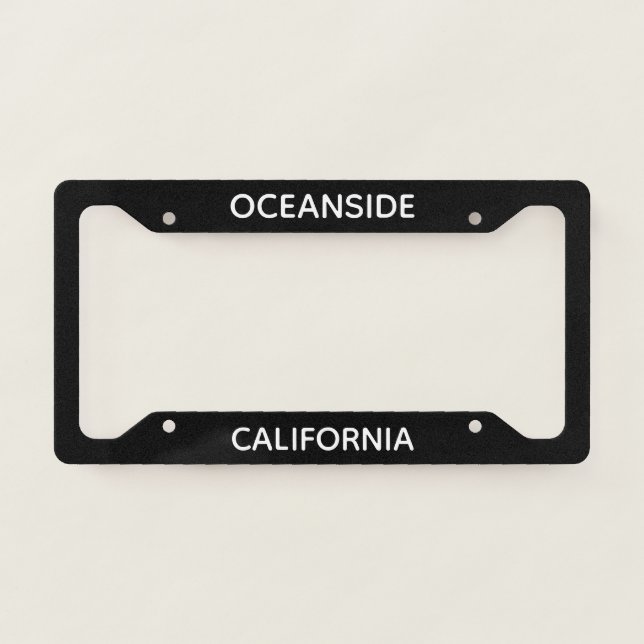 Oceanside, California License Plate Frame (Front)