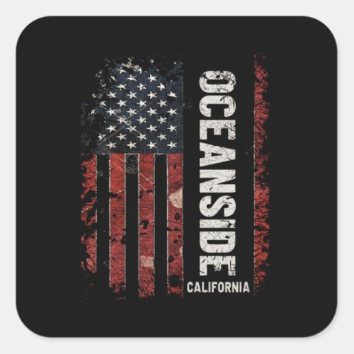 Oceanside California Square Sticker