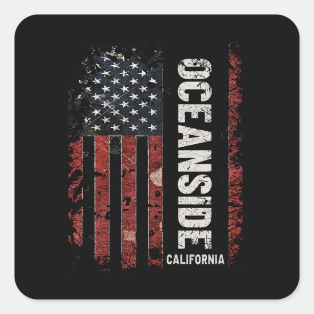 Oceanside California Square Sticker (Front)
