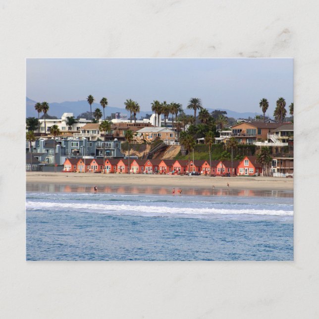 Oceanside Cottage On The Beach Poster Postcard (Front)