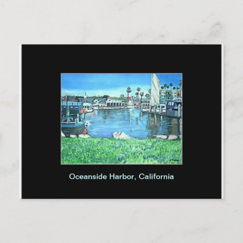Oceanside Harbor California Postcard
