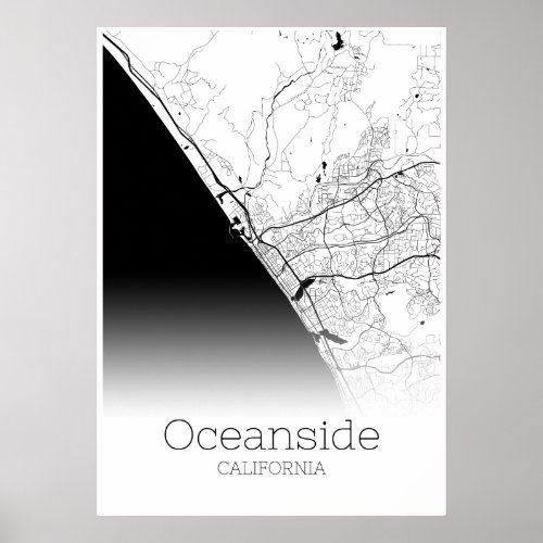 Oceanside Map _ California _ City Map Poster
