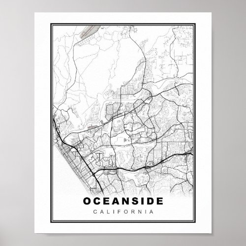 Oceanside Map Poster