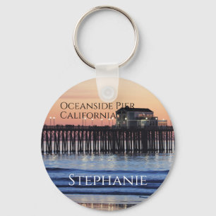 Oceanside Pier California Personalized Keychain