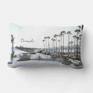 Oceanside Pier Photo Lumbar Pillow