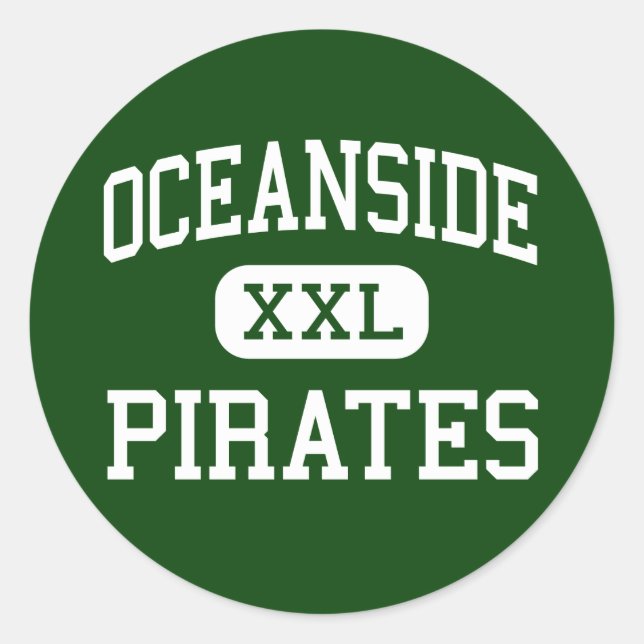 Oceanside - Pirates - High - Oceanside California Classic Round Sticker (Front)