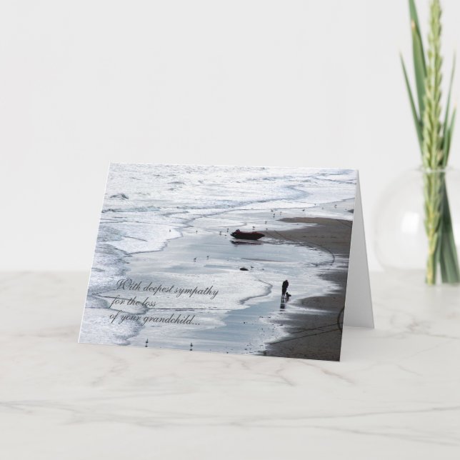 Oceanside Scene- Loss of Grandchild Sympathy Card (Front)