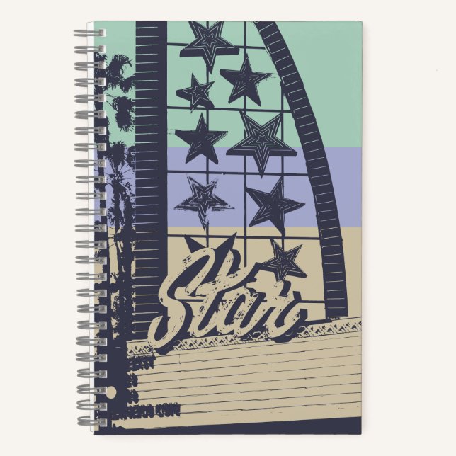Oceanside Star Cinema Stripes Notebook (Front)