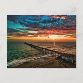 Oceanside Sunset Postcard