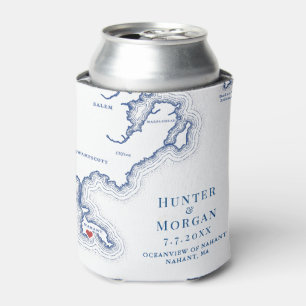 Oceanview of Nahant Wedding Favor Can Cooler