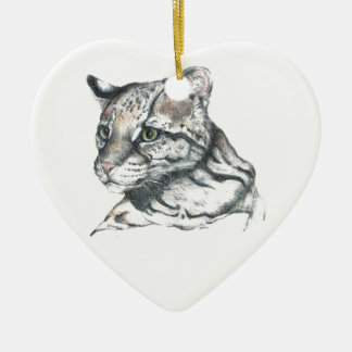 Ocelot1 Ceramic Ornament