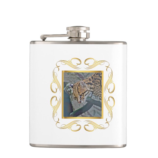 Ocelot Framed Flask (Front)