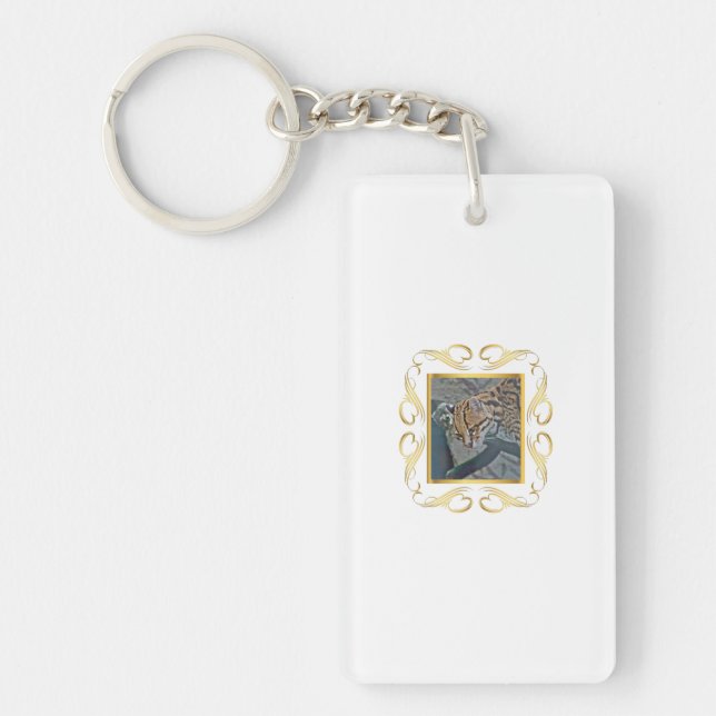 Ocelot Framed Keychain (Front)