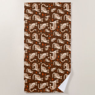 Ocelot Pattern Beach Towel