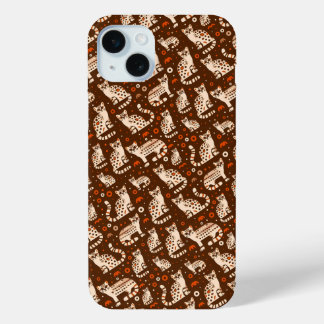 Ocelot Pattern iPhone 15 Plus Case