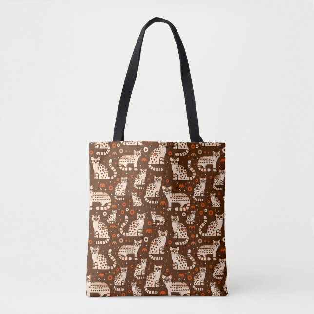 Ocelot Pattern Tote Bag (Front)