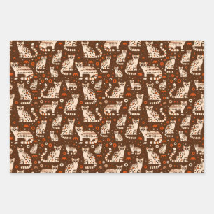 Ocelot Pattern Wrapping Paper Sheets