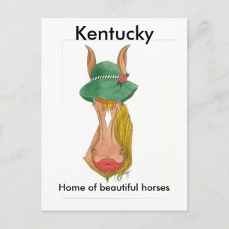 OceTDS184, Kentucky, Home of beautiful horses Postcard