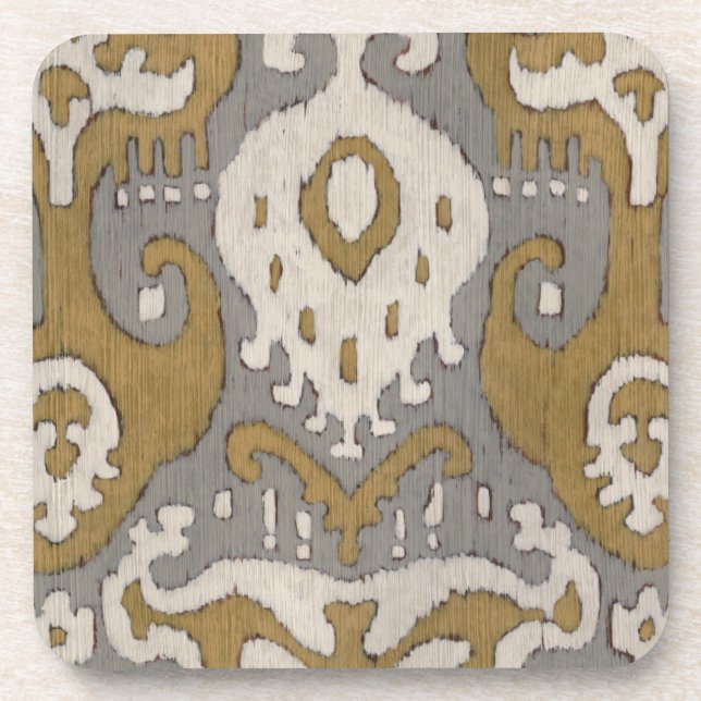 Ocher Ikat II Coaster (Front)